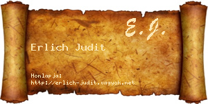 Erlich Judit névjegykártya